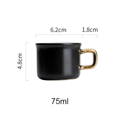Black Golden Stoneware Coffee Mug