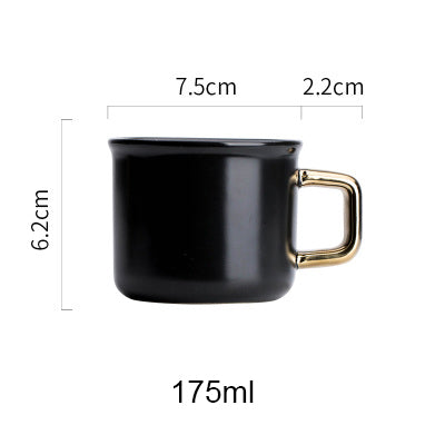 Black Golden Stoneware Coffee Mug
