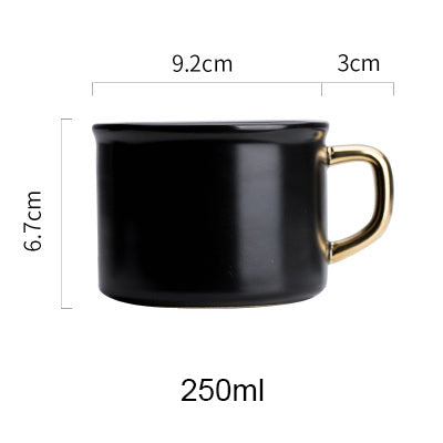 Black Golden Stoneware Coffee Mug