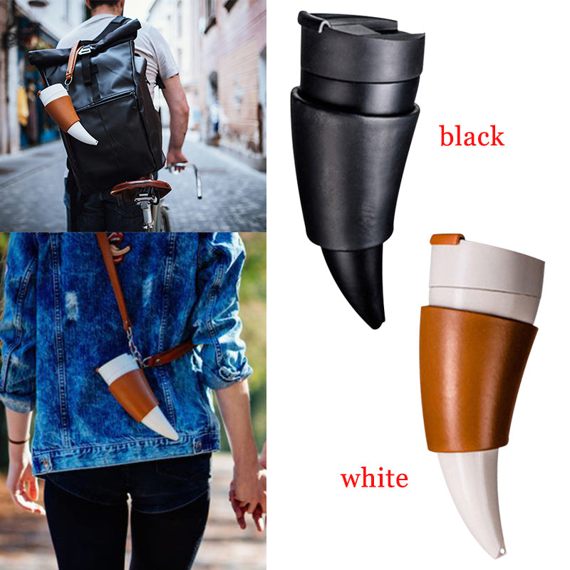 Creative Travel Horn Mug With Holder