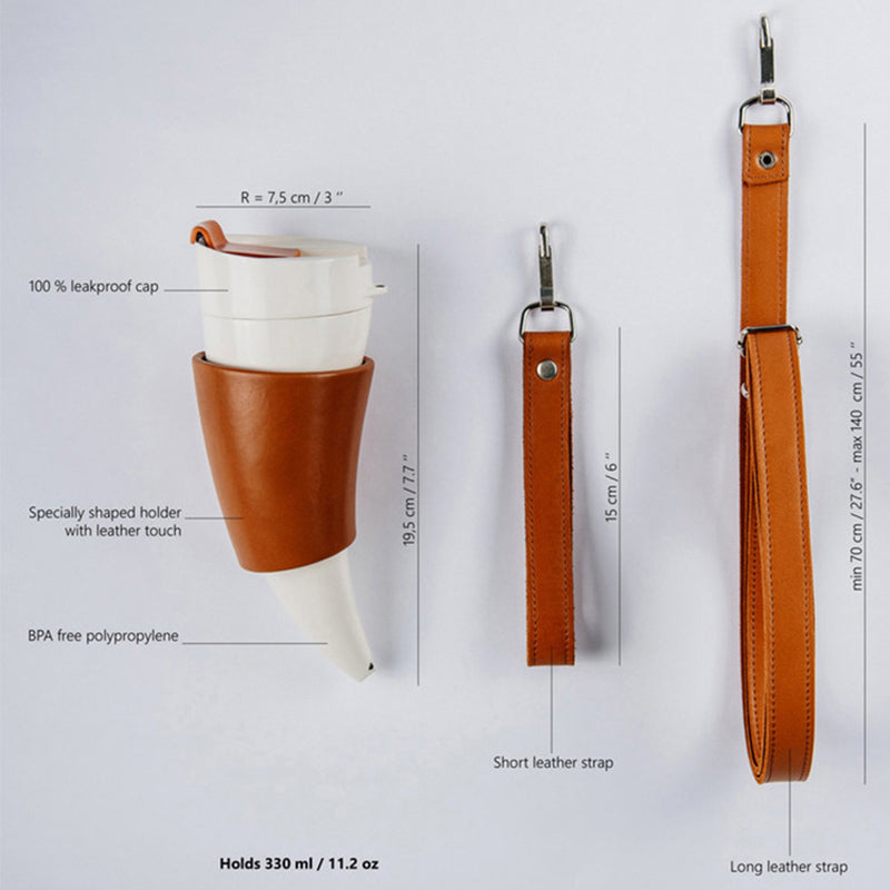 Creative Travel Horn Mug With Holder