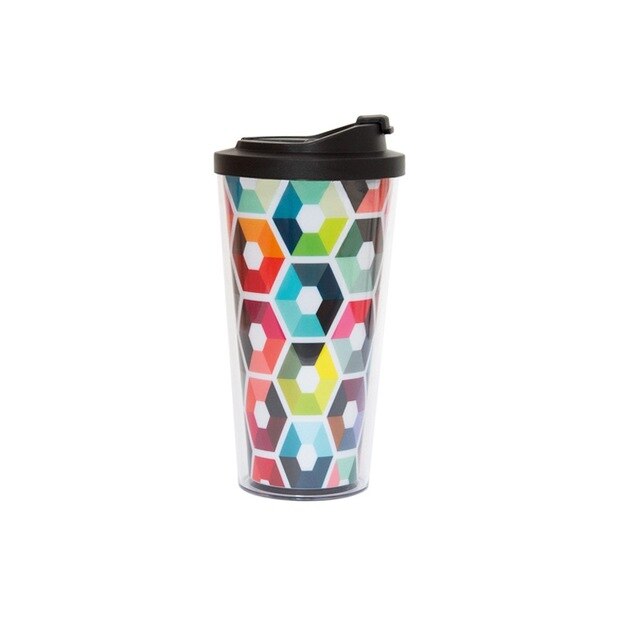 Free Shipping 450ml double-walled Travel Mug with screw lid-Coffee Mug(410)